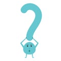 Question icon. Question mark as cartoon character